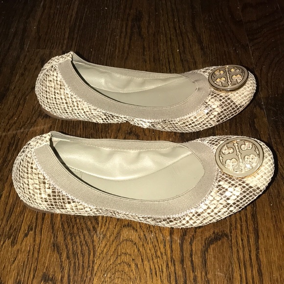 Womens Tory Burch Caroline Flats/Box and Dust Bag - Picture 3 of 6